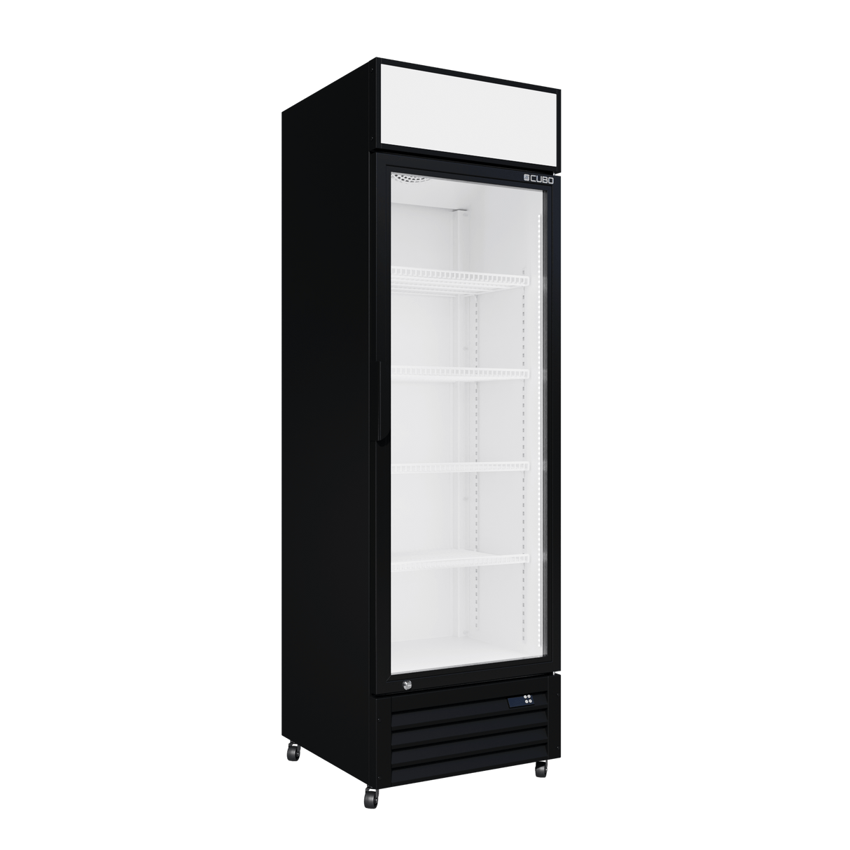 CUBO Display Fridge 335L - 1 Glass Door with Merchandising Canopy - Lockable - Energy Efficient - CS-370W-EE