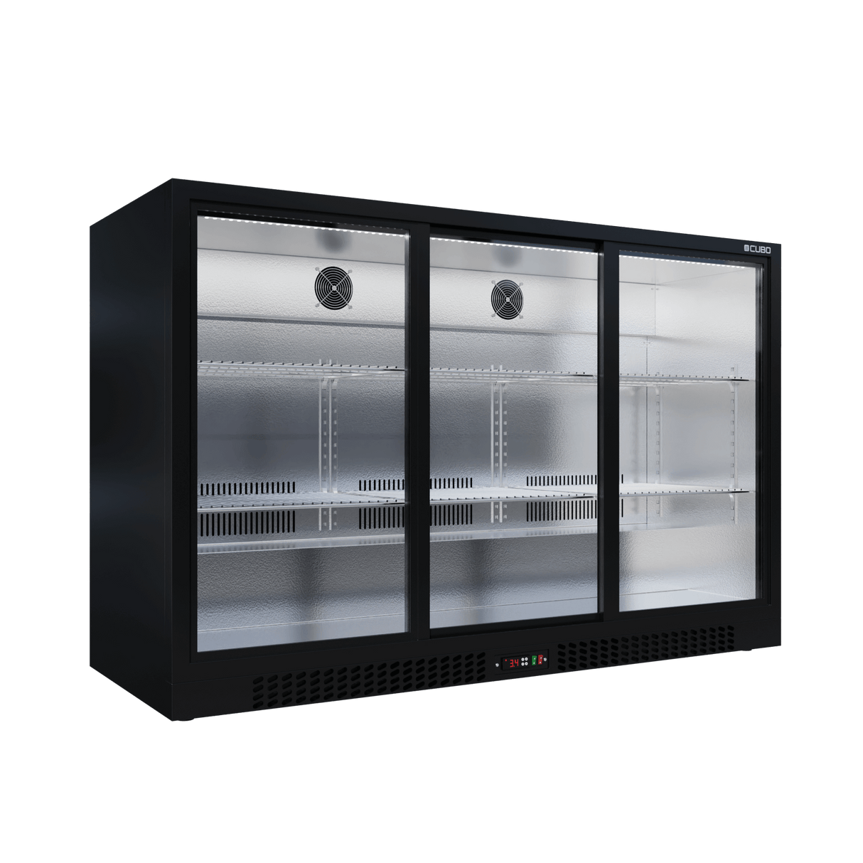 Cubo Barkühlschrank 324L - 3 Glasschiebetüren - Abschließbar - CS-320S-EE