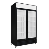 CUBO Display Fridge 525L - 2 Hinged Glass Door with Merchandising Canopy - Lockable - Energy Efficient - CS-690A-EE