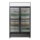 CUBO Display Fridge 525L - 2 Hinged Glass Door with Merchandising Canopy - Lockable - Energy Efficient - CS-690A-EE