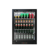 CUBO Barkoelkast 121L - 1 glazen deur met laag profiel - Afsluitbaar - Energiezuinig - CS-130HC-EE