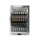 CUBO Bar Fridge 133L - 1 Glass Door Stainless Steel - Lockable - 72 Bottles - Energy Efficient - CS-130H-S-EE