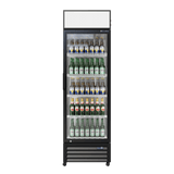 CUBO Display Fridge 335L - 1 Glass Door with Merchandising Canopy - Lockable - Energy Efficient - CS-370W-EE