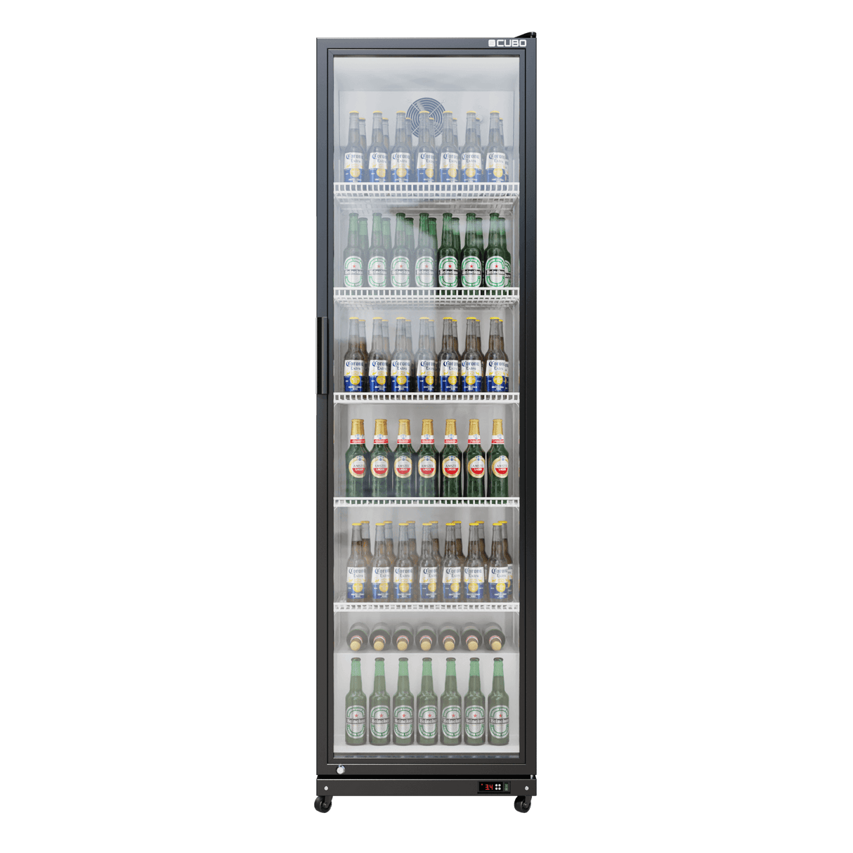 CUBO Display Fridge 373L - 1 Glass Door with LED lights- Lockable - Energy Efficient - CS-390W