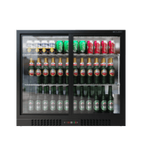 Cubo Barkoelkast 188L - 2 Schuifdeuren van glas met laag profiel - Afsluitbaar met slot - CS-210SC-EE
