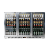 CUBO Bar Fridge 324L - 3 Hinged Glass Doors Stainless Steel - Lockable - 315 Bottles - Energy Efficient - CS-320H-S-EE
