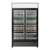 CUBO Display Fridge 525L - 2 Sliding Glass Doors with Merchandising Canopy - Lockable - Energy Efficient - CS-690B-EE