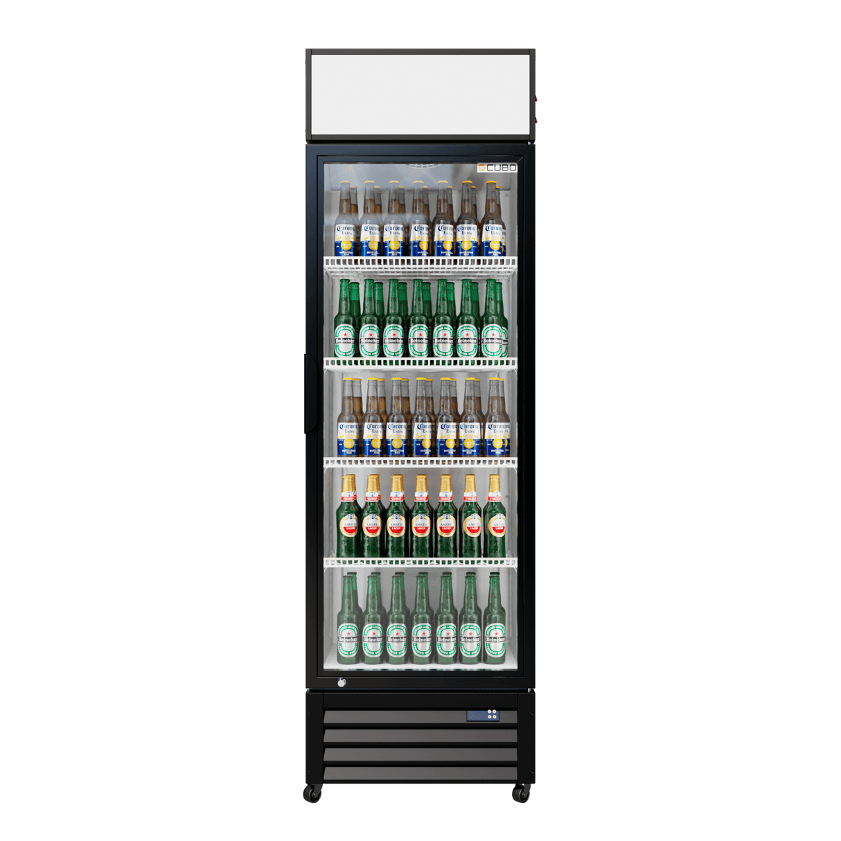 Cubo Drankenkoelkast 335L - Glazen deur met reclamedisplay - Afsluitbaar met slot - Energiezuinig - CS-370W-EE