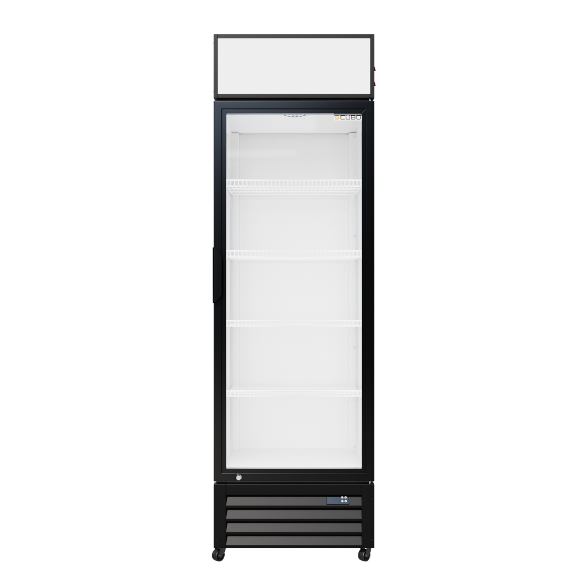 Cubo Display Fridge 335L - 1 Glass Door with Merchandising Canopy - Lockable - Energy Efficient - CS-370W-EE