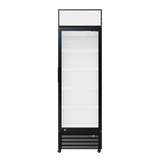 Cubo Display Fridge 335L - 1 Glass Door with Merchandising Canopy - Lockable - Energy Efficient - CS-370W-EE