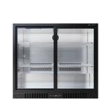 Cubo Barkoelkast 188L - 2 Schuifdeuren van glas met laag profiel - Afsluitbaar met slot - CS-210SC-EE
