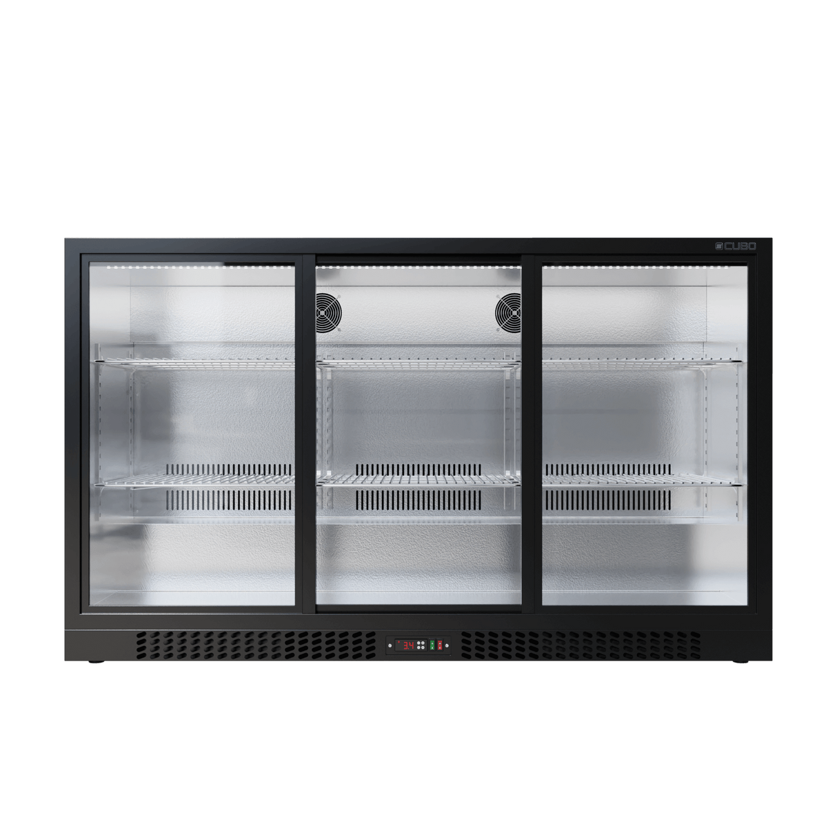 Cubo Barkoelkast 293L - 3 Schuifdeuren van glas met laag profiel - Afsluitbaar - CS-320SC-EE