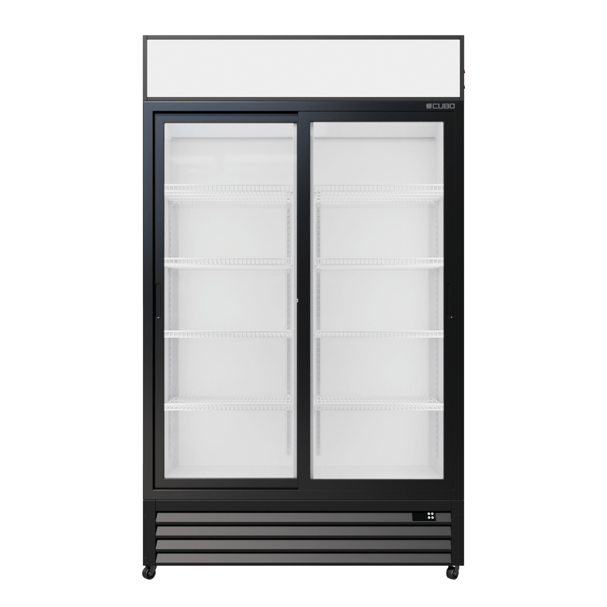 CUBO Display Fridge 525L - 2 Sliding Glass Doors with Merchandising Canopy - Lockable - Energy Efficient - CS-690B-EE