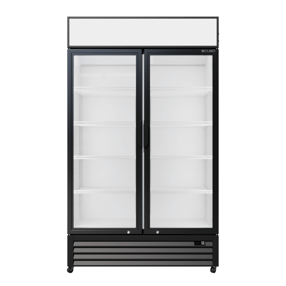 CUBO Display Fridge 525L - 2 Hinged Glass Door with Merchandising Canopy - Lockable - Energy Efficient - CS-690A-EE