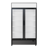 CUBO Display Fridge 525L - 2 Hinged Glass Door with Merchandising Canopy - Lockable - Energy Efficient - CS-690A-EE