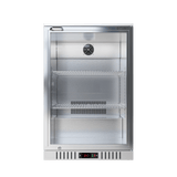 CUBO Bar Fridge 133L - 1 Glass Door Stainless Steel - Lockable - 72 Bottles - Energy Efficient - CS-130H-S-EE
