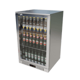 CUBO Bar Fridge 133L - 1 Glass Door Stainless Steel - Lockable - 72 Bottles - Energy Efficient - CS-130H-S-EE