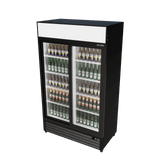 CUBO Display Fridge 525L - 2 Sliding Glass Doors with Merchandising Canopy - Lockable - Energy Efficient - CS-690B-EE