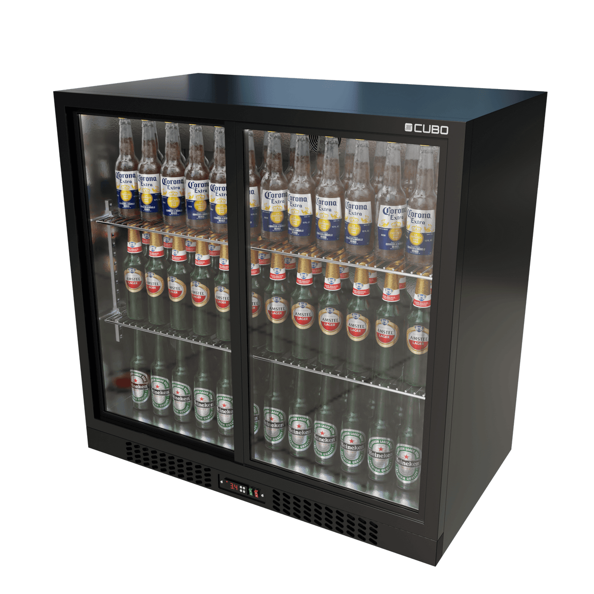 Cubo Barkühlschrank 207L - 2 Glasschiebetüren - Abschließbar - CS-210S-EE
