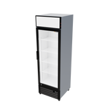 Cubo Display Fridge 335L - 1 Glass Door with Merchandising Canopy - Lockable - Energy Efficient - CS-370W-EE