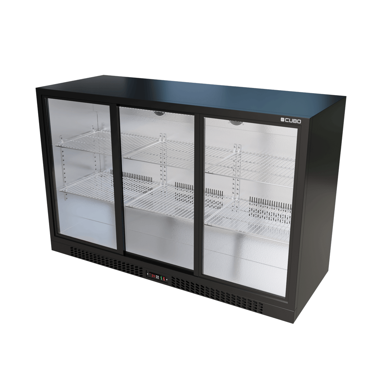 Cubo Barkühlschrank 324L - 3 Glasschiebetüren - Abschließbar - CS-320S-EE