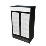 CUBO Display Fridge 525L - 2 Hinged Glass Door with Merchandising Canopy - Lockable - Energy Efficient - CS-690A-EE