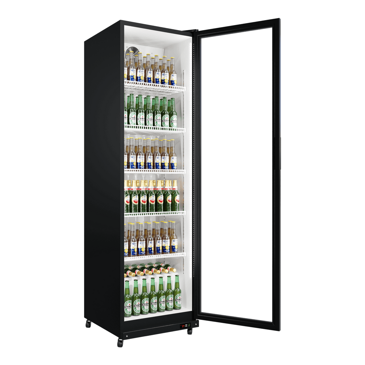 CUBO Display Fridge 373L - 1 Glass Door with LED lights- Lockable - Energy Efficient - CS-390W