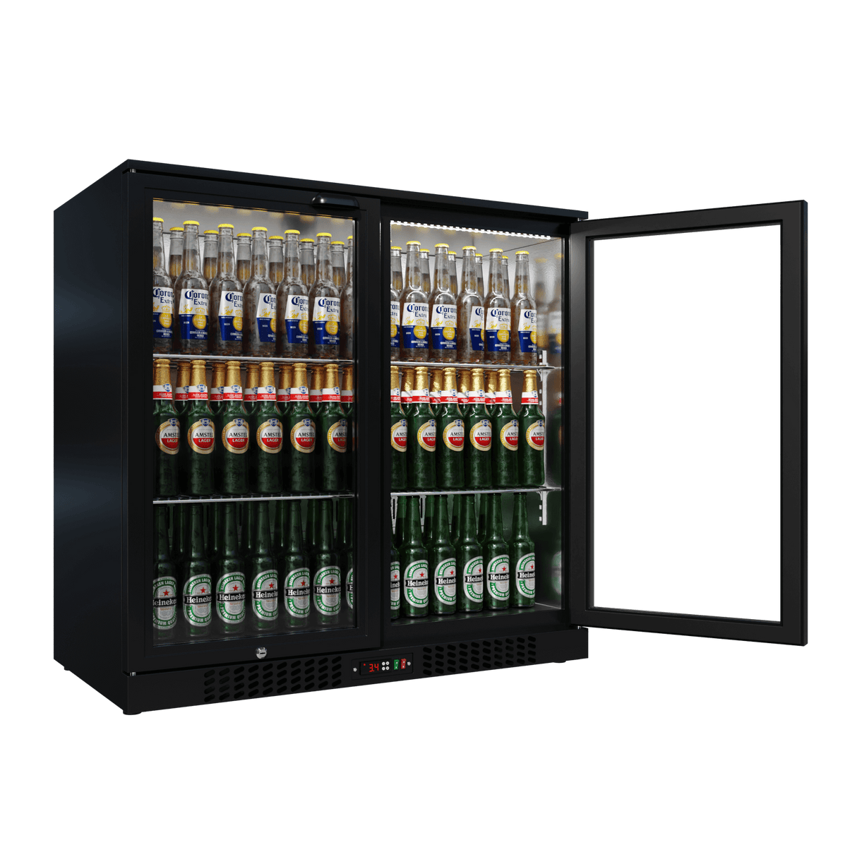 Cubo Barkoelkast 207L - 2 Scharnierende glazen deuren - Afsluitbaar met slot - CS-210H-EE