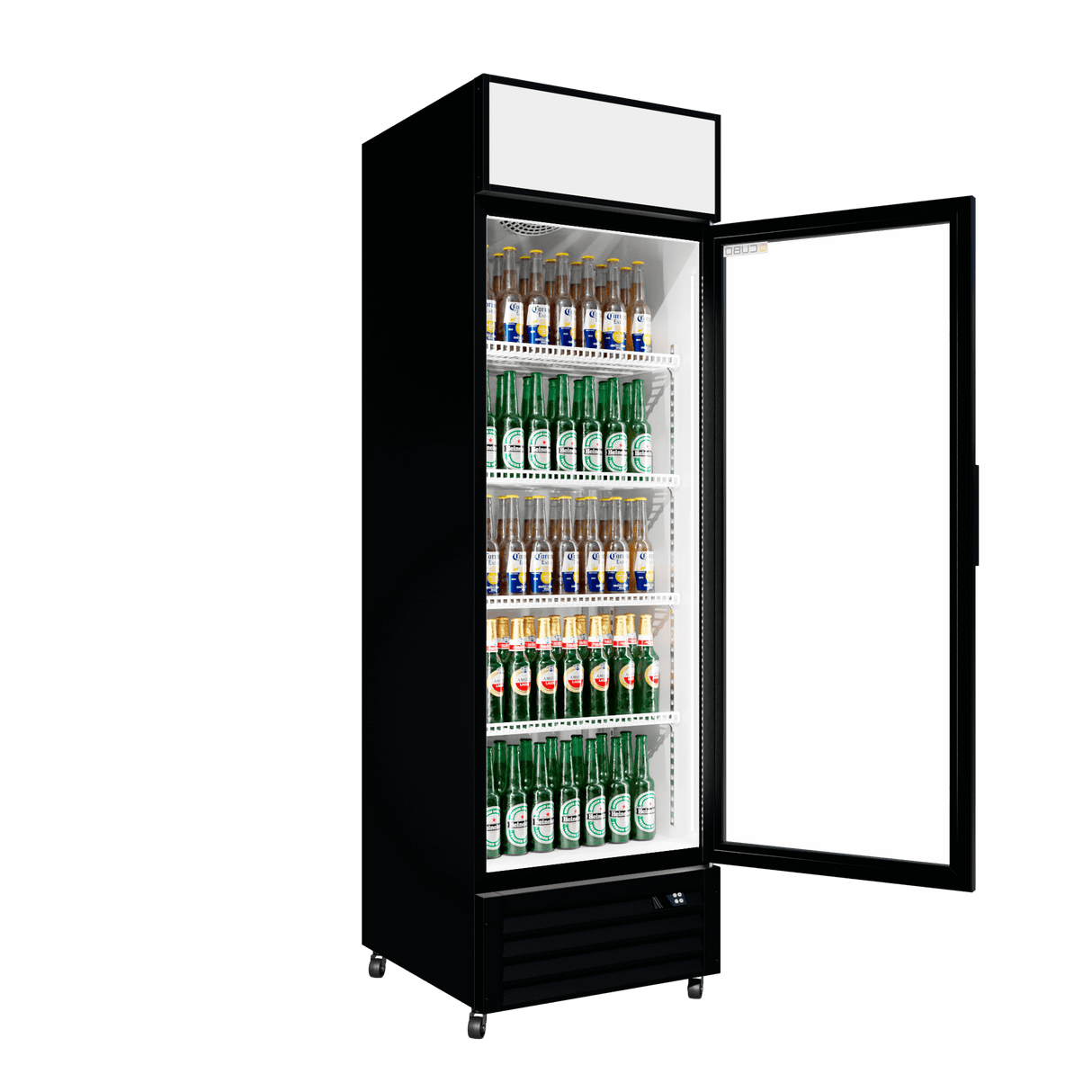 Cubo Drankenkoelkast 335L - Glazen deur met reclamedisplay - Afsluitbaar met slot - Energiezuinig - CS-370W-EE