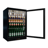 Cubo Barkoelkast 133L - 1 Glazen deur - Afsluitbaar met slot - 72 flessen - Energiezuinig - CS-130H-EE
