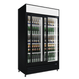 CUBO Display Fridge 525L - 2 Sliding Glass Doors with Merchandising Canopy - Lockable - Energy Efficient - CS-690B-EE