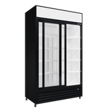 CUBO Display Fridge 525L - 2 Sliding Glass Doors with Merchandising Canopy - Lockable - Energy Efficient - CS-690B-EE