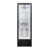 Cubo Drankenkoelkast 300L - Zwart met RVS binnenkant - 1 glazen deur met LED-verlichting - Afsluitbaar met slot - Energiezuinig - CS-310H