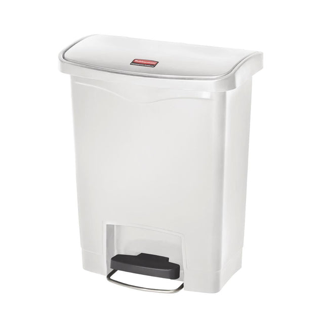 Rubbermaid Slim Jim Step on Bin Front Pedal 30Ltr White - CW582  Slim Jim