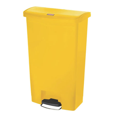 Rubbermaid Slim Jim Step on Bin Front Pedal Yellow 68Ltr - CW589  Slim Jim