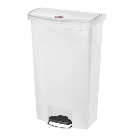 Rubbermaid Slim Jim Step on Bin Front Pedal 68Ltr White - CW590  Slim Jim