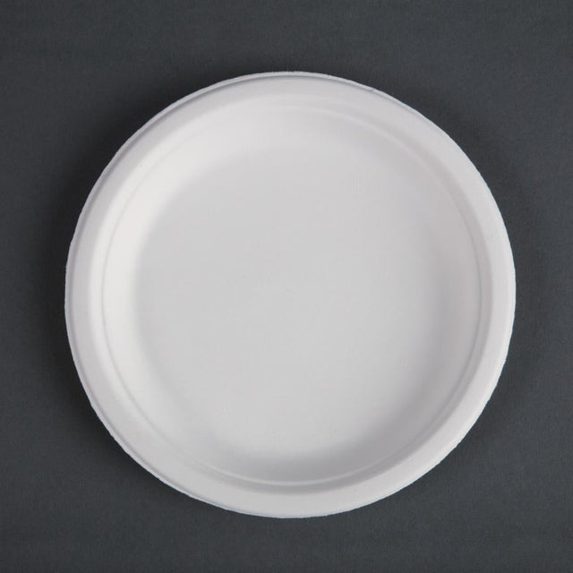 Fiesta Compostable Bagasse Plates Round 179mm (Pack of 50) - CW905  Fiesta