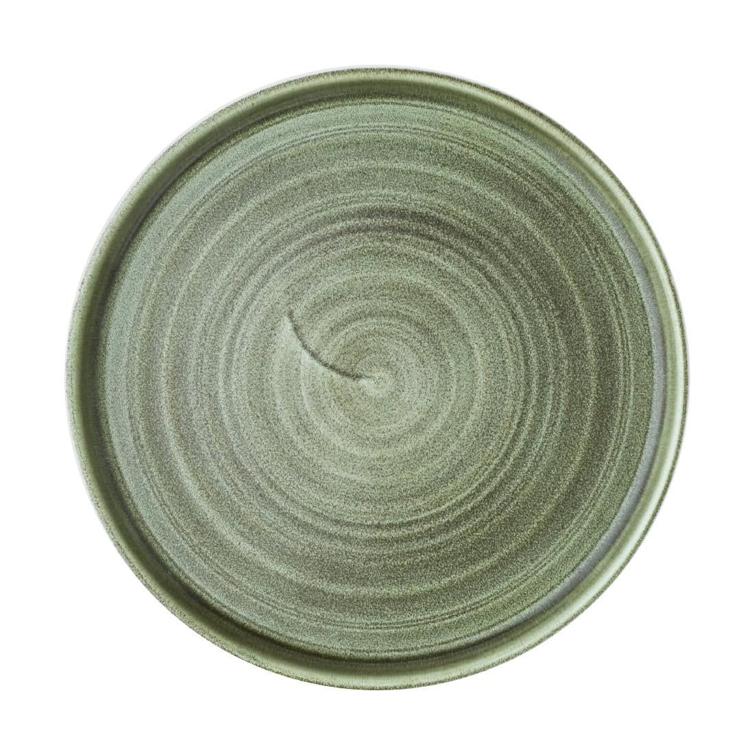 Churchill Stonecast Patina Walled Plates Green 220mm (Pack of 6) - CX644  Churchill