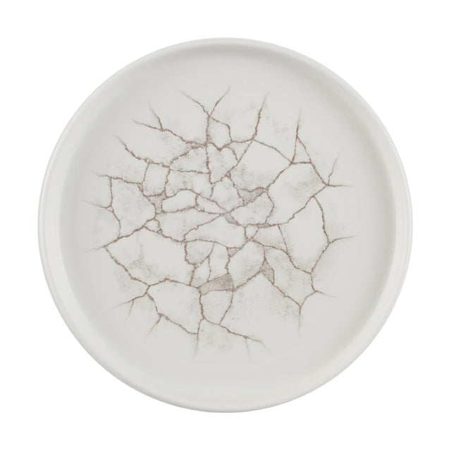 Churchill Studio Prints Kintsugi Agate Walled Plates Grey 220mm (Pack of 6) - CX676  Churchill