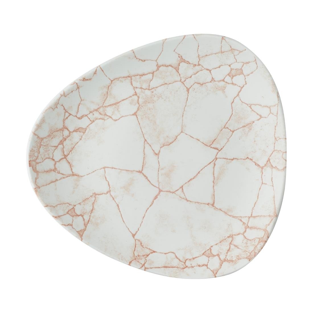 Churchill Studio Prints Kintsugi Lotus Plates Coral 228mm (Pack of 12) - CX685  Churchill