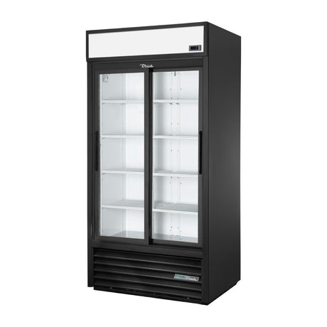 True Upright Double Door Merchandiser Fridge GDM-33-HC-LD BLK - CX785  True