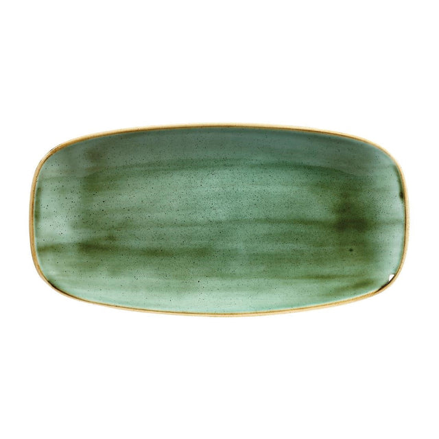 Churchill Stonecast Rectangular Plates Samphire Green 153 x 298mm - CY100  Churchill