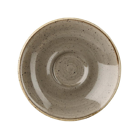 Churchill Stonecast Espresso Saucer Peppercorn Grey 118mm (Pack of 12) - CY864  Churchill