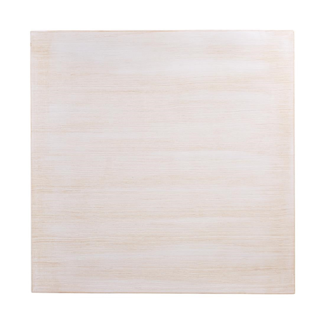 Bolero Pre-drilled Square Table Top Vintage White 700mm - CY951  Bolero