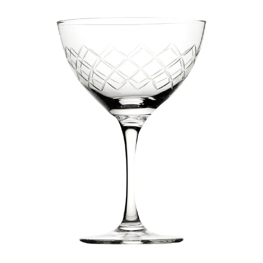 Utopia Raffles Diamond Martini Glasses 190ml (Pack of 6) - CZ052  Utopia