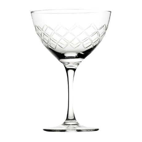 Utopia Raffles Diamond Martini Glasses 190ml (Pack of 6) - CZ052  Utopia