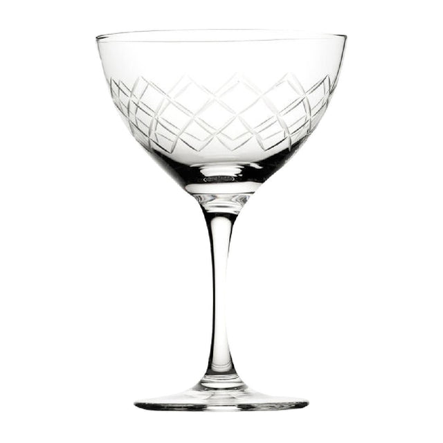 Utopia Raffles Diamond Martini Glasses 190ml (Pack of 6) - CZ052  Utopia