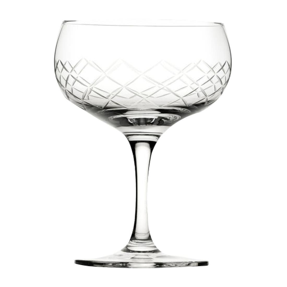 Utopia Raffles Diamond Coupe Glasses 160ml (Pack of 6) - CZ056  Utopia