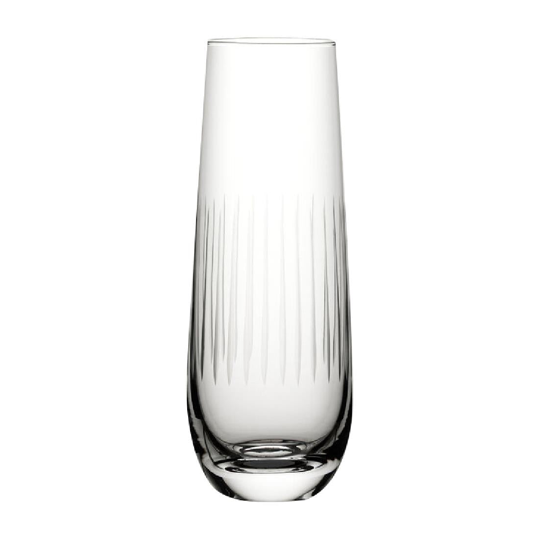 Utopia Raffles Lines Champagne Glasses 300ml (Pack of 6) - CZ059  Utopia