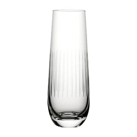 Utopia Raffles Lines Champagne Glasses 300ml (Pack of 6) - CZ059  Utopia